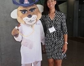 UA student Narry Savage with "Dr. Wilbur." UA student Narry Savage with "Dr. Wilbur."